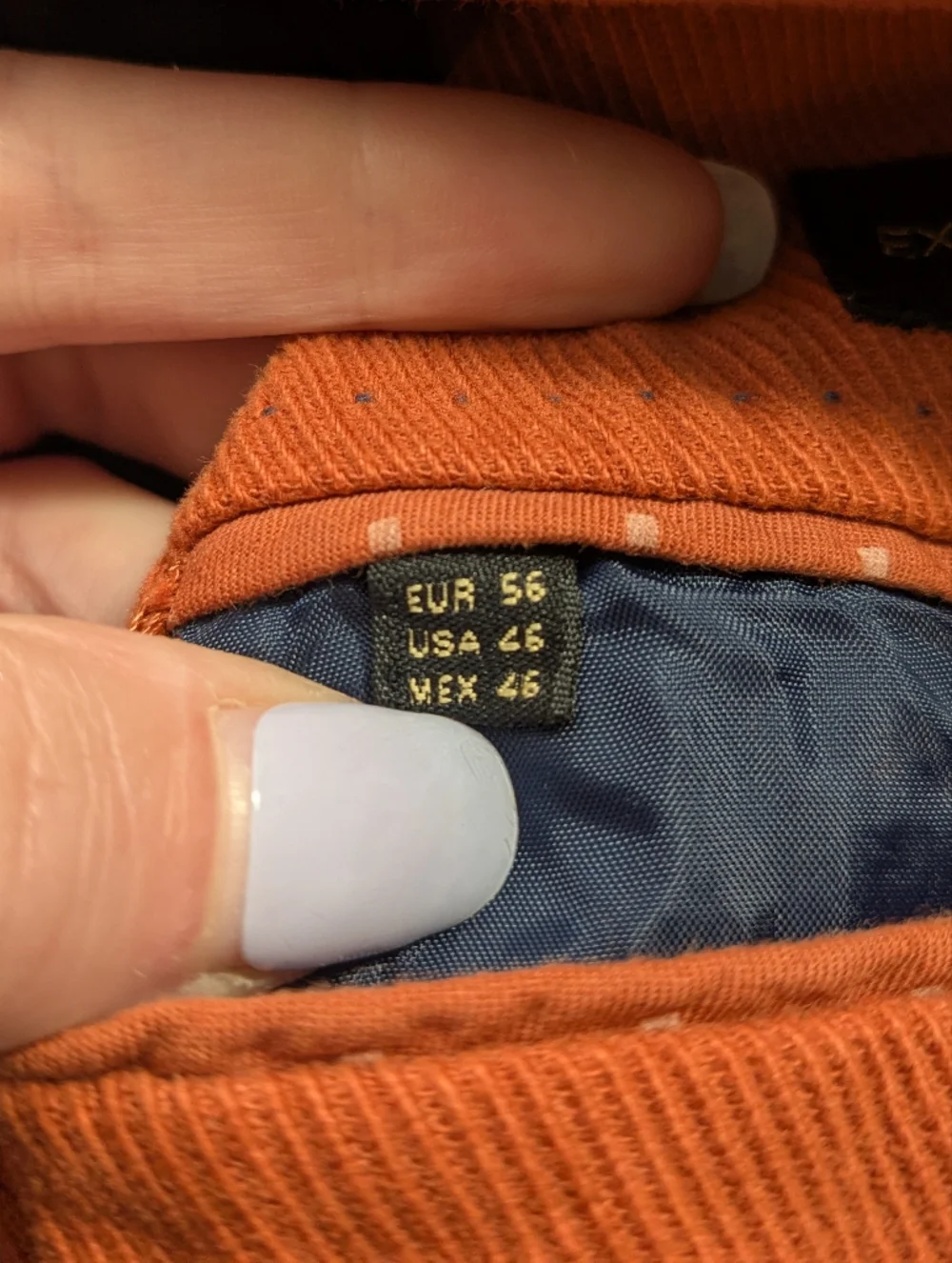 Massimo Dutti Orange Cotton Sport Coat